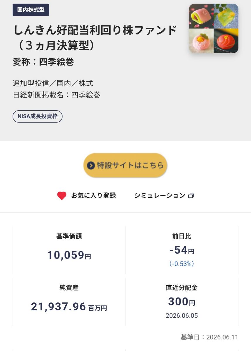 しんきん 3 資産 ファンド