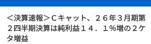 (株)クロスキャット【2307】 ♥最近は決算絡みで何をしでかすか?わからんからな? ♥◉♥悪霊失退散!
