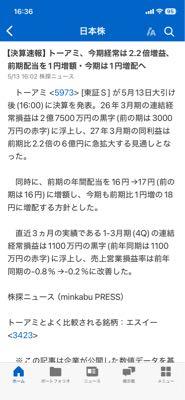 (株)トーアミ【5973】 良いね!良いね!