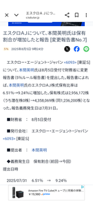 (株)エスクロー・エージェント・ジャパン【6093】 今回の自社株買いでは5200万円近い金額が使われていると分析しました。おそらく出来高等の関係から5850万円上限いっぱいには購入できなかったのでしょう。着実に浮動株が減っているのは嬉しいですね✨️