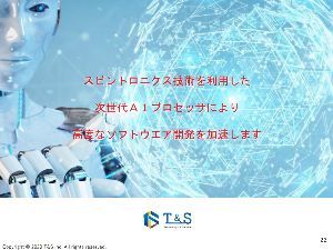 ティアンドエスグループ(株)【4055】 スピントロニクス技術を利用した 次世代AIプロセッサにより 高度なソフトウエア開発を加速します ~T&S入ってる~