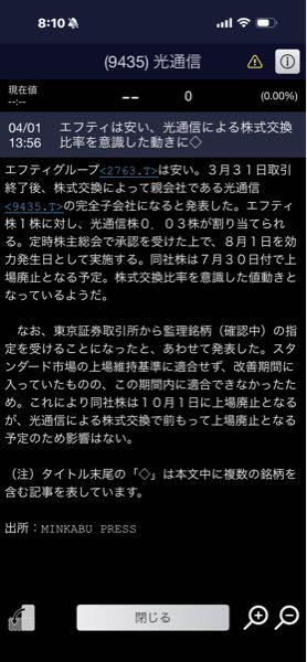 (株)光通信【9435】 んー