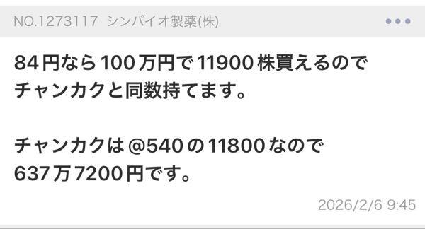 シンバイオ製薬(株)【4582】 おにぎり軍団は言ってましたね⛺️🐦💥