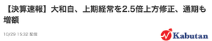 大和自動車交通(株)【9082】 一昨日大引け後の引け後の好決算を受けて昨日はS高で 今日は一体誰がこんなに売ったのかな？