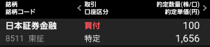 日本証券金融(株)【8511】 それっ🤣