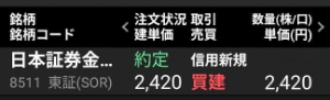 日本証券金融(株)【8511】 流石に2300円台は無理があると思うけどな〜　2300円台来たらもっと買うよ