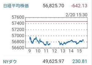 「熟考の末」   [2/21・日経平均株価]