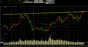 何!?頭が悪くて解らへんやとう? TOPIX月足 ついに魔の抵抗線を突破したけど ビミョーな上髭がでました