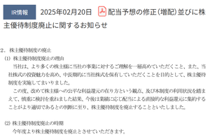 杉本商事(株)【9932】 株主優待廃止を、今頃、知りました　ー。