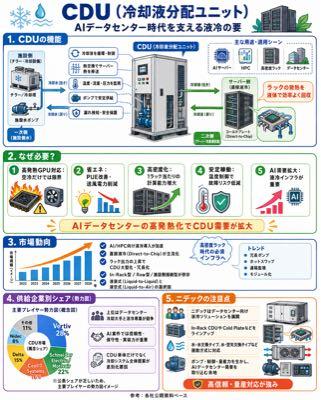 ニデック(株)【6594】 CDU(冷却液分配ユニット)：