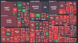 eMAXIS Slim米国株式(S&P500)【03311187】 9月29日と30日のヒートマップ比較して見て思ったのですが、29日はMSFT、AAPL、GOOGL、AMZNなど(ヒートマップの右上の部分)が大きく下げていたようですが、30日その他の部分(左下の部分)の赤色が強くて、興味深い結果です。