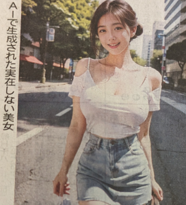 (株)ニコン【7731】 こんな美人もＡＩなら簡単に〇ですね～♫♫♫