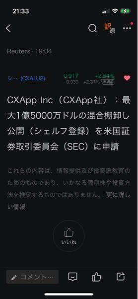 シー・エックス・アー・ピー・ピー【CXAI】 充分な資金