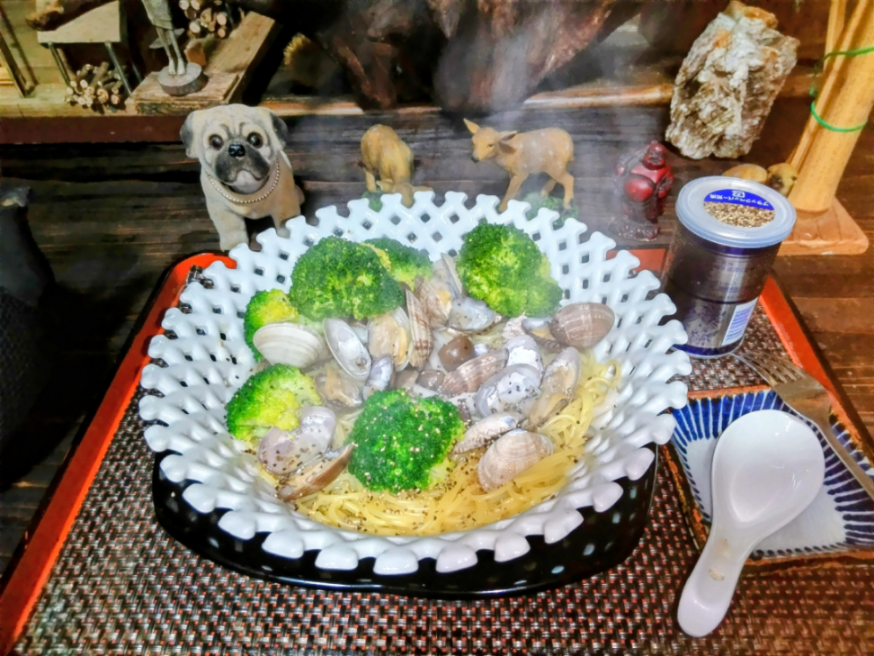 (株)ジェイテックコーポレーション【3446】 我が家の今朝は アサリスープパスタでしたよ😋 (ブロッコリー+シメジ) 絶品パスタ👌