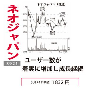 (株)ネオジャパン【3921】 【 10年前(2016年) 】 ~ 2016 ー。