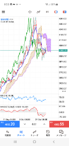 私は初心者でゴールドやり始めました 🔶① エリオット波動で見るゴールドの動き 💡エリオット波動の基本 1つのトレンドは「5波の上昇」と「3波の調整」で構成されます。 つまり、  上昇局面：①②③④⑤波 下降調整局面：A-B-C波  これが大きな1サイクルです。  🟢今のチャート（4時間足）をざっくり波動的に読むと&hellip;  （※ざっくり目視解説）  9月初旬〜10月中旬にかけて大きな上昇波（③波のような強い動き）  その後、急落（④波 or A波）  直近10月末あたりは横ばい〜下向き雲の中（B波 or ⑤波後の調整中）   👉 今は上昇波が一巡し、調整波の途中に見える &rarr; 方向としては、しばらくレンジ～弱気調整の可能性が高いです。  🔶② サイクル理論での見方  💡ゴールドのサイクル（周期）  一般的には次のような周期で動くことが多いとされます：  短期サイクル：15〜22日（4H足なら約80〜120本）  中期サイクル：45〜60日  長期サイクル：約180日（半年サイクル）   サイクルの底を打つと上昇波動に入りやすく、天井を打つと調整が始まりやすい。  🟣今のサイクル位置（4時間足から推測）  前回の底は9月下旬〜10月初旬あたり  そこから上昇&rarr;天井（10月中旬）&rarr;現在下落・横ばい中   📉 この形は「中期サイクルの後半局面」に該当しやすく、 今はボトムを探す調整フェーズです。 RSIも50付近、MACDもまだマイナス圏&rarr;エネルギーはまだ弱い。  🔶③ 現在のテクニカルまとめ（10月末時点）  指標	状況	解釈  一目均衡表	雲の中～下限付近	トレンド不明瞭、調整局面 RSI(14)	49	中立、方向感なし MACD	マイナス圏で横ばい	弱含みながらも反発の兆しあり 波動	⑤波終了後のA-B-C調整か	反発しても上値は限定的 サイクル	中期サイクル後半	もう一段安後に底打ちの可能性  🔶④ 今後の戦略ヒント  1. 短期トレードなら 　&rarr; 反発しても4200付近まで。雲上抜け確定までは売り優勢。 　&rarr; 3800〜3850付近を底確認でロングを検討。   2. 中期視点（数週間〜1ヶ月）なら 　&rarr; もう一段下げ（サイクル底形成）を待つ。 　&rarr; MACDがゴールデンクロス＋RSI上昇で買いサイン。  3. 長期視点なら 　&rarr; 12月〜1月にかけて再度上昇サイクル入りの可能性（地政学や金利動向も要注目）。  🔶⑤ まとめ  観点	状況	意味  エリオット波動	調整局面（A-B-C中）	上昇トレンド一服 サイクル理論	中期サイクル後半	11月初旬に底形成の可能性 テクニカル総合	弱含みレンジ	押し目買いを狙う段階に近づく  2025年11月1日時点