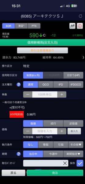 アーキテクツ・スタジオ・ジャパン(株)【6085】 持ち越し