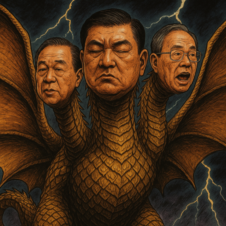 日経平均株価【998407】 自民、立憲、公明の恐怖の む脳大連立ギドラは やべーよなー
