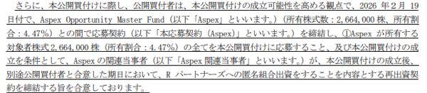 ラクスル(株)【4384】 ホーメルズさんの投稿見るのが最近の楽しみだったのに😭 Twitterで証券マンさんが上げてたけど例の大口(Aspex)はMBOに応じる代わりに、創業メンバーとゴールドマンのMBOチームに加わるらしいですよ！  ちなみに、私はベイリーの動きがでるまでガチホの方向で行こうと思います。