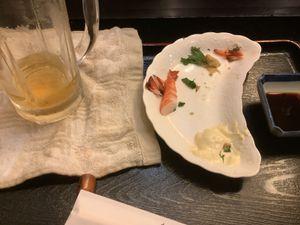 ダチョウの卵 ラインﾂｲｶが　引っかかるのかw  寿司屋でエビw 食べ残しw