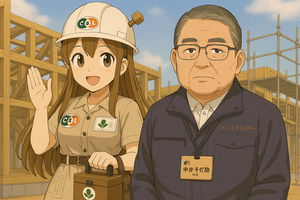 (株)シー・エス・ランバー【7808】 中井社長とシーエス プレカットさん。