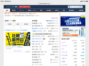 Hamee(株)【3134】 発行済み株数:1632.8万株 一株辺り配当(予定):22.5円 配当金総額:3.67億円 当期純利益(予定):1.52億円 当期1株辺り純利益(予定):9.33円 これで22.5円配当するのか疑問ゼヨ。 普通なら9〜10円に減配するように見えるゼヨ