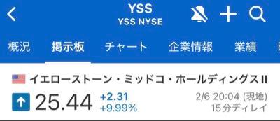 イエローストーン・ミッドコ・ホールディングスII【YSS】 いたできてるけど。会社名ちゃうで？。。笑。。